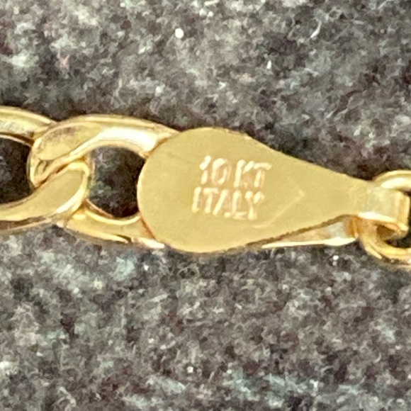 NWT GENUINE 10K GOLD BRACELET MADE IN ITALY. FIGARO DESIGN 3+1. - Picture 4 of 5